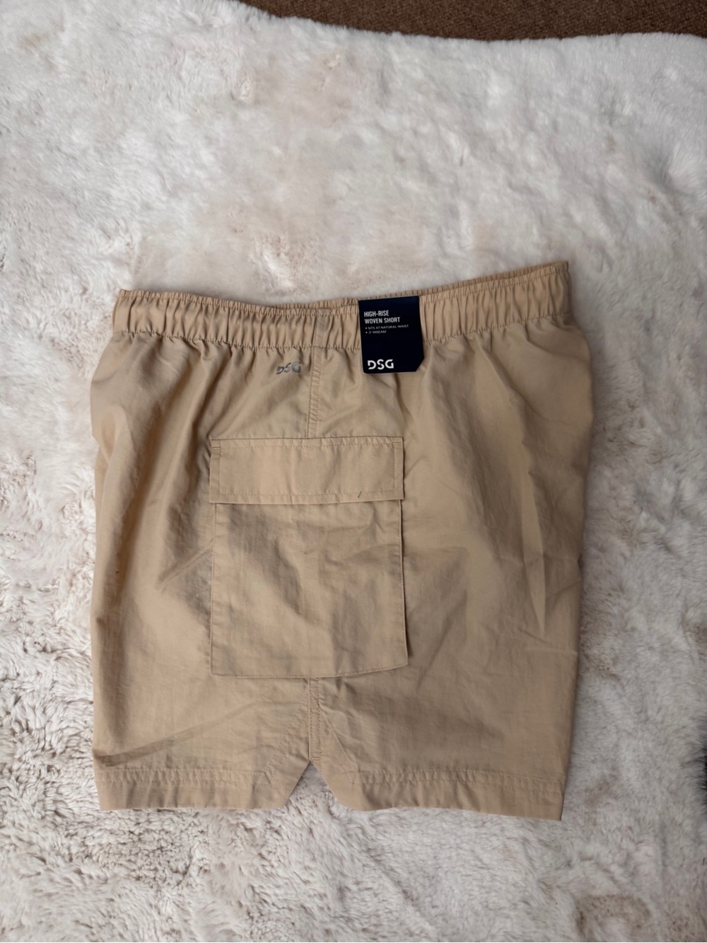 DSG Beige Elastic Waist Swim Shorts